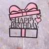 Decoración de pastel enchufable caja de regalo tarjeta enchufable para pastel accesorios para hornear pastel tarjeta enchufable