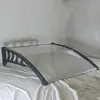 Soporte Gris Tablero Transparente Toldo Marco de Aleación de Aluminio Parasol Cubierta para la Lluvia Escudo contra la Lluvia Puerta y Ventana Aire Acondicionado Venta al por Mayor Impermeable