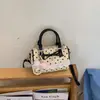 Bolso Nuevo 2026 con Adorno de Encaje, Lazo, Decoración de Perlas, Bolso Cilindro, Estilo Juvenil Bolso Cruzado tipo Almohada