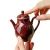 Tetera Magnolia Inno-Gui Songlang Chapada en Oro Rojo, Juego de Té de Color Único de Mineral Original de Gama Alta, Tetera Doméstica para Preparar Té con Filtro