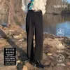 Calça Preta Versátil com Caimento Estilo Coreano Masculina Casual Emagrecedora Não Amassa Resistente a Rugas Calça Longa Casual Outono Barra Reta Tendência