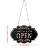 ABIERTO letrero de puerta retro colgante de doble cara decorativo placa de puerta creativa colgante placa de puerta de madera decoración de pared colgante de pared en stock personalización