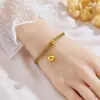 Pulsera Meichen Estilo Europeo y Americano Color Dorado 18K No se Desvanece para Mujer Simple Versátil Ins Personalidad Moda Lujo Ligero Joyería Transfronteriza