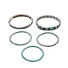Pulsera elástica de múltiples capas estilo étnico bohemio retro para mujer, pulsera ajustable, joyería para la mano