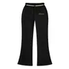 Pantalones de chándal de estilo americano con cintura elástica y campana para mujer en otoño, diseño con cordón, adelgazantes, versátiles, casuales, fuente de venta al por mayor