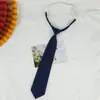 Gravata Simples de Cor Sólida Estilo Japonês para Mulheres e Homens, Uniforme Escolar para Casais, Uniforme de Formatura Estilo Universitário