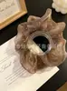 Scrunchies Doces de Malha Colorida Organza Strass Estilo Coreano Elásticos de Cabelo Loja de Joias Fornecedor Fonte Fábrica