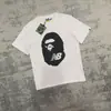 260g Marca de Moda Venta al por Mayor Transfronteriza Camiseta Pesada Bape Cabeza de Mono Tiburón