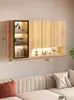Gabinete de almacenamiento de madera maciza para pared, estantería, librero, gabinete de pared para cocina, gabinete decorativo para sala de estar, gabinete de almacenamiento, gabinete de almacenamiento para balcón