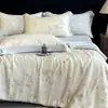 Primavera y Verano 60S Lanjing Tencel Bordado Colcha de Verano Lyocell Digital Cómoda para Dormir Desnudo Sedosa Individual Colcha de Verano Aire Acondicionado
