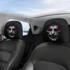 Capa de apoio de cabeça de carro para comércio exterior transfronteiriço, fronha de travesseiro de carro de terror e engraçada, à prova de poeira, altamente respirável, capa de fronha de travesseiro de pescoço de carro personalizada