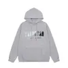 Sudadera con capucha de forro polar para hombre y mujer, sudaderas bordadas de alta calle europeas y americanas de moda Trapstar para dropshipping transfronterizo