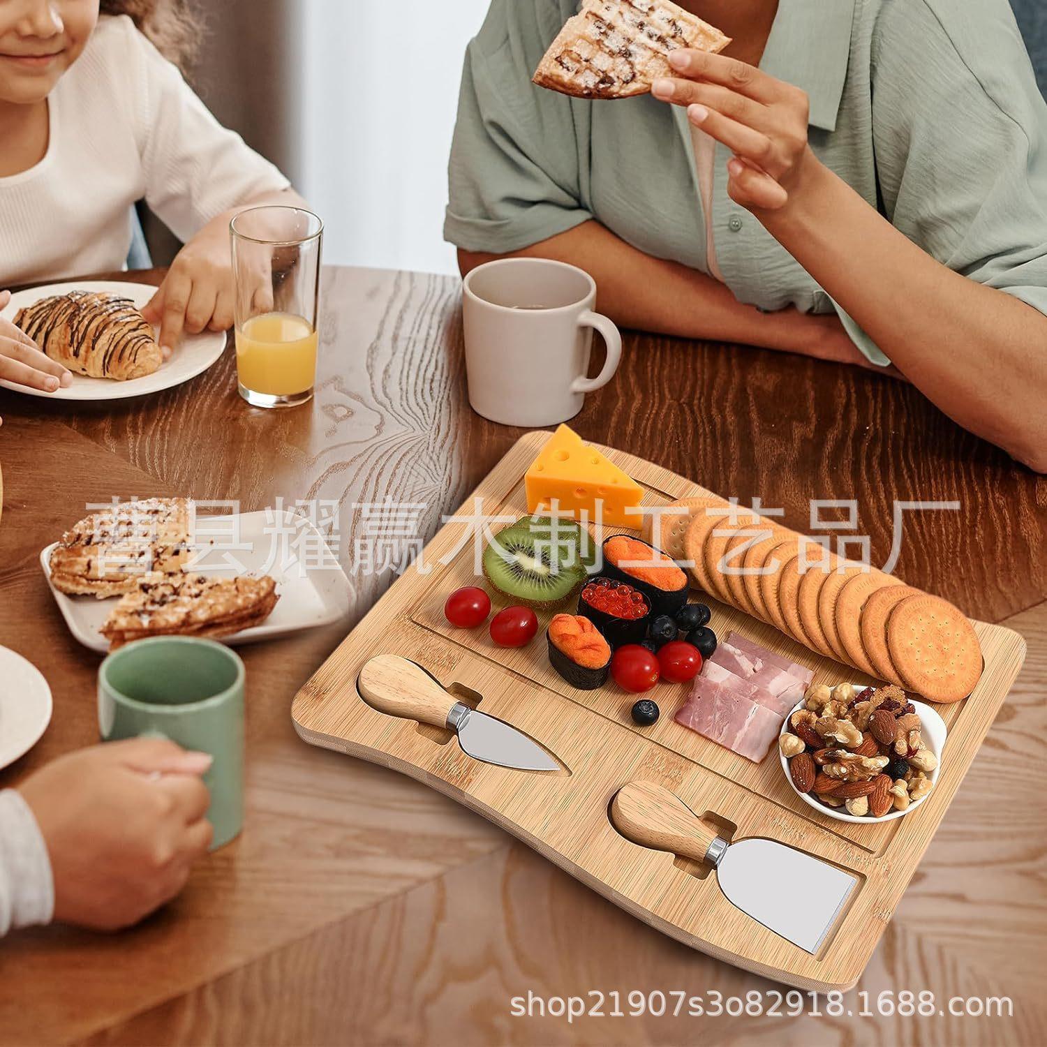 竹制奶酪板户外实木菜板芝士板砧板厨房便携式切菜板露营菜板套装