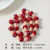 Champiñón Venenoso Murano Hecho a Mano Cuentas Esmaltadas Pulsera de Cuentas DIY Collar Pendientes Joyería Accesorios de Cuentas