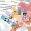 Espelho de bolso dobrável mini com estampa de desenho animado em cores de doce, espelho de maquiagem portátil de alta estética, espelho e pente flip-top em um só