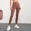 Pantalones de Yoga de Cintura Alta Nuls para Mujer, Estilo Europeo y Americano, Ajustados, Pantalones de Fitness con Efecto Levanta Glúteos Color Durazno, Esenciales Deportivos para Yoga, Pantalones de Verano