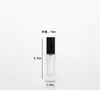 Botella cuadrada transparente para muestras de perfume 10ml aceite esencial cosmético botella de recarga portátil botella de vidrio con fragancia líquida de colores