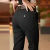 Pantalones Casuales de Alta Gama para Hombre Estilo Nuevo con Tacto Premium, Corte Recto Delgado, Pantalones Largos de Moda de Negocios Primavera y Otoño 2026, Versión Gruesa