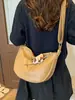 Bolsa transversal Yuezi estilo retrô Maillard popular deste ano 2026 nova tendência versátil moderna casual bolsa de bolinho
