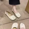 Zapatos de cuero plisados estilo francés para mujer, nuevo modelo primavera-verano 2026, suela suave, antideslizantes, mocasines cómodos sin cordones