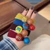 Gomas elásticas para el pelo de cuentas de color sólido coreanas y japonesas para mujer, Nuevas y sencillas diademas lindas que no dañan el cabello, Accesorios para el cabello al por mayor