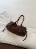 Bolso tote para mujer viajera transfronteriza, nueva colección otoño/invierno 2026, bolso de hombro retro de ante, gran capacidad, bolso de axila