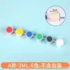 Pintura Gouache Lavable para Niños 12 Colores Tiras de Pintura Acrílica Pequeñas 6 Piezas Pintura Corporal Graffiti Muñeco de Yeso DIY