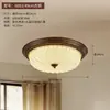Luminária de teto vintage para quarto estilo italiano, Luminária redonda de tecido retro artística estilo sul-asiático para quarto principal, Luminária minimalista para escritório