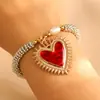 Europeo y Americano Transfronterizo Personalidad Exagerada Retro Religioso Múltiple Sagrado Corazón Colgante Collar Aretes para Mujer Diseño Plata Corazón