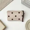 Nuevo Monedero de Pana con Lunares para Mujer, Bolsa Portátil para Lápiz Labial y Maquillaje, Linda Bolsa de Almacenamiento de Gran Capacidad