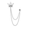 Broche coreano para hombre broche para traje de hombre ramillete de corona pequeña de alta gama accesorios sencillos pin para solapa de traje atmosférico hebilla para cuello