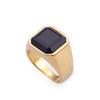 Anillo de personalidad para hombre de acero inoxidable europeo y americano, anillo retro negro de acero de titanio con letras, decoración de mano en stock al por mayor