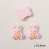 Año del dragón nuevo rosa suave lindo bebé dragón flocado parche de resina DIY tocado accesorios para el cabello material de pinza para el cabello al por mayor