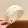 Faixa de cabeça de tricô floral de aba larga estilo coreano para mulheres, adequada para uso diário, cobre as junções do cabelo, faixa de cabeça para lavar o rosto, doce acessório de cabelo