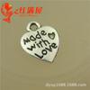 A1248 retro love plate pingente 0.67g diy handmade jóias material atacado 100/bag
