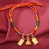 Pulsera de Cuerda Colorida del Festival del Bote del Dragón Pulsera Pequeña de Zongzi Cuerda para la Muñeca Joyería para el Primer Duanyang de los Niños Cuerda de Hilo Colorido Tejida a Mano Tendencia Nacional