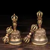Adornos de campana y cetro vajra estilo Tíbet, vajras de cinco y nueve puntas, campanas artesanales nepalíes, instrumentos rituales, artículos budistas del Tíbet