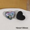 Zhen Tu Gradiente AB Textura de Fragmento de Concha Iridiscente Forma de Corazón Pentagrama Parche Redondo Accesorios DIY Pendientes Funda de Teléfono