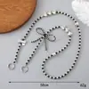 Cuentas Nuevo Perla Corazón Lazo Bolso Cruzado Cadena de Repuesto Cadena Creativa Versátil Accesorios para Lanyard de Teléfono Móvil