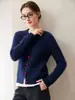 ¡Doble hebra! Cárdigan Retro de Cachemir Grueso Tejido en Cable para Mujer, Abrigo Suéter de Punto Retorcido con Cuello Redondo y Botones de Corazón para Mujer