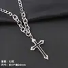 Cadena Cubana de Acero Inoxidable con Colgante de Cruz para Hombre Hip Hop Versátil Joyería de Acero de Titanio Resistente al Desgaste Accesorios de Ropa Modernos