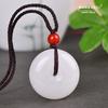 Colgante Hebilla de Seguridad Jade Seda Dorada Xinjiang Jade Natural Jade Blanco Jade Hetian Colgante No Importa Collar Suministro en Vivo