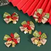 Mini Cascabeles Navideños Lazos Decoración para Envoltura de Regalos Navideños Accesorios para Colgantes Hechos a Mano DIY Materiales