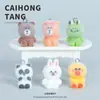 Animales Sentados Flocados de Resina Adornos de Escritorio DIY Accesorios Hechos a Mano Piezas Colgantes Pequeños Venta al por Mayor