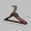 Percha de madera maciza con barra para hoteles, casas de huéspedes y tiendas de ropa, especializada para trajes y abrigos, percha ancha para hombros que no deja marcas