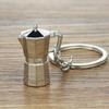 Llavero de Café Estéreo 3D Regalo Pequeño Personalización Aparato de Café Artificial Colgante para Bolso Pequeño Hebilla de Metal Personalización