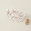 Estilo INS Primavera/Otoño Clase A 0-3 meses Set de Gorro y Babero para Bebé Recién Nacido 0-3 Años Babero Impermeable de Dibujos Animados para Bebé