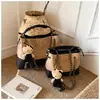 Bolso de Mano Retro Sencillo Bolso Cubo para Mujer 2026 Nuevo Estilo Bolso Tote con Cadena de Rombo Bolso de Hombro Único Bolso Cruzado Lujo Ligero