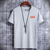 Camiseta de verano de manga corta para hombre de algodón cuello redondo moderna estudiante manga corta tops para hombre y mujer que combinan con todo camisa básica entrega de una pieza