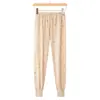 Calça de algodão fina de malha de primavera para meia-idade e idosos, calça de outono feminina, calça de algodão e lã para primavera e outono, calça para a mãe, calça para idosos, uma geração de cabelo